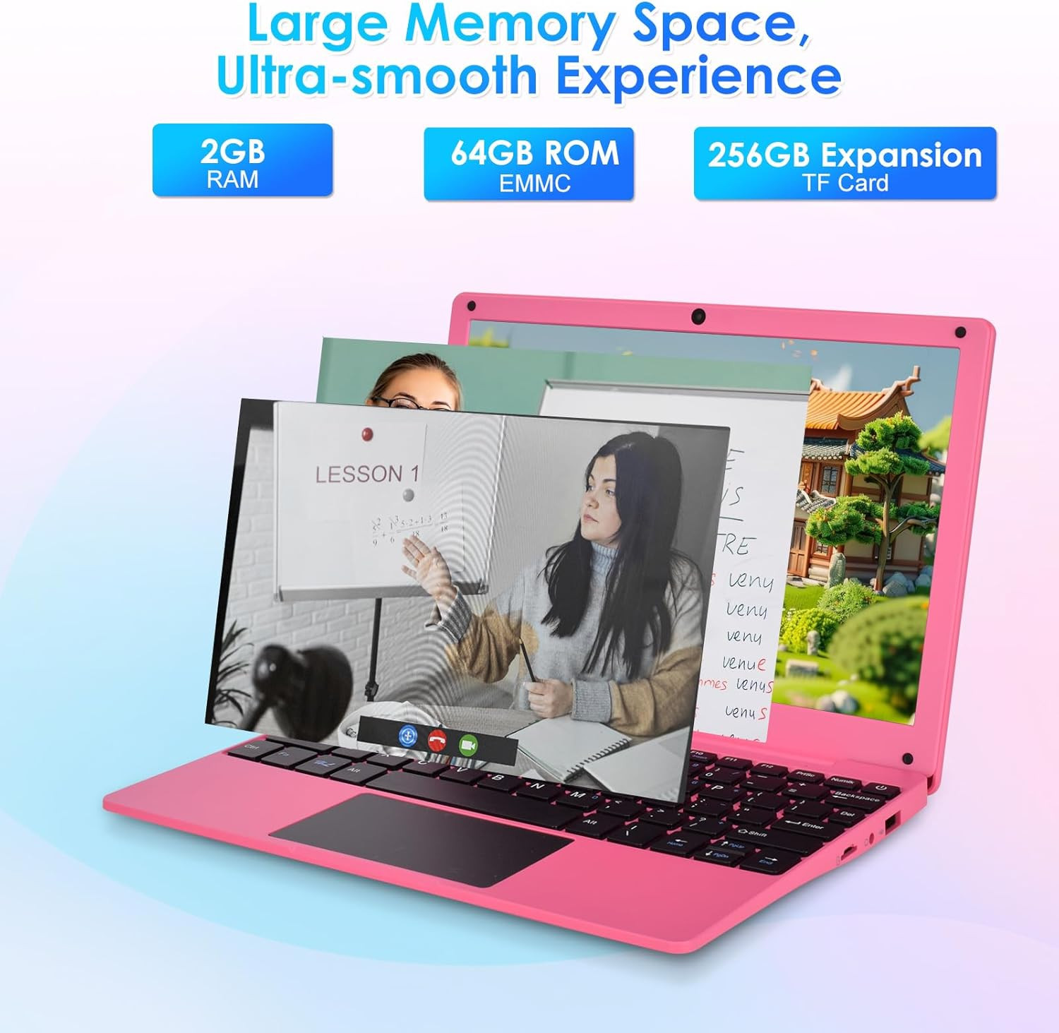 Mini 10.1 Inch Android 12 Laptop Computer, Portable Small Netbook Computer with