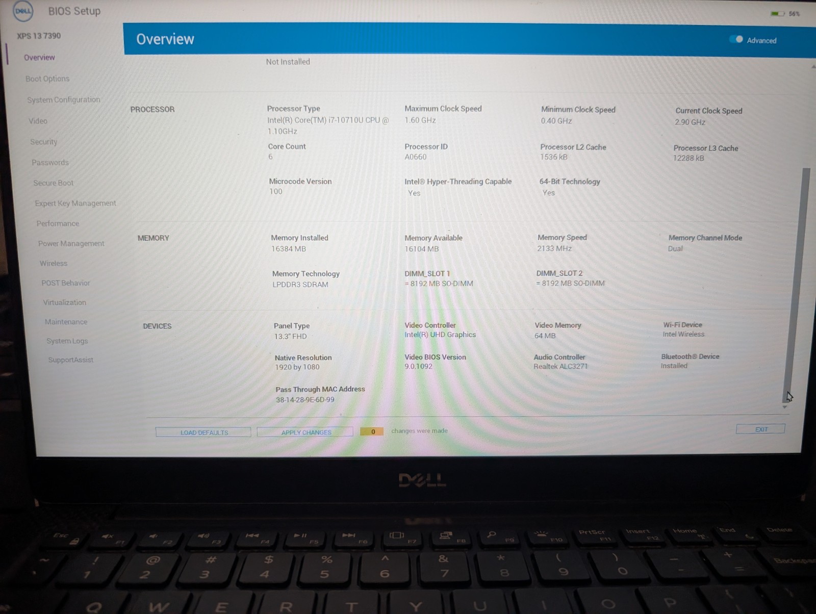 Dell XPS 13 7390 13.4″(256GB, Intel Core i7-10710U, 1.60 GHz, 16GB) Laptop -…