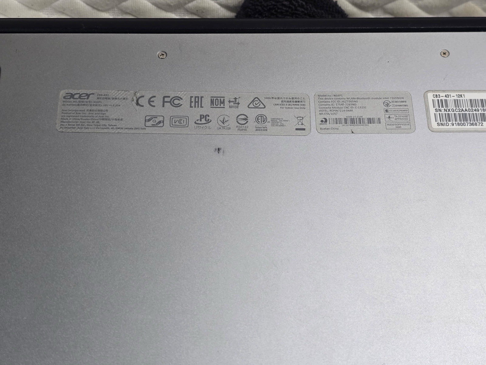 Acer Chromebook 14 CB3-431 – 2 Ct – No Chargers