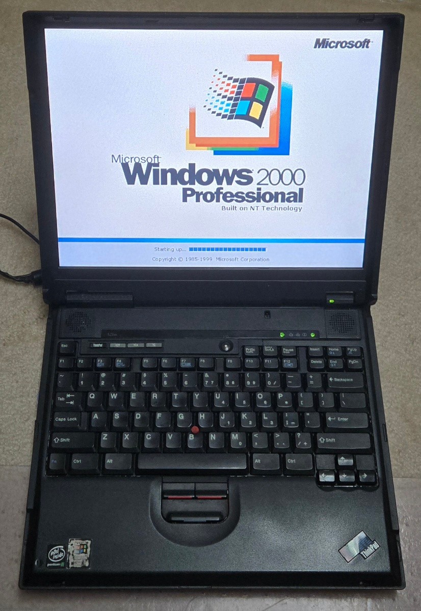 IBM ThinkPad A21m Laptop Win 95 & Win2000 Dual Boot, Serial Port, Works Great