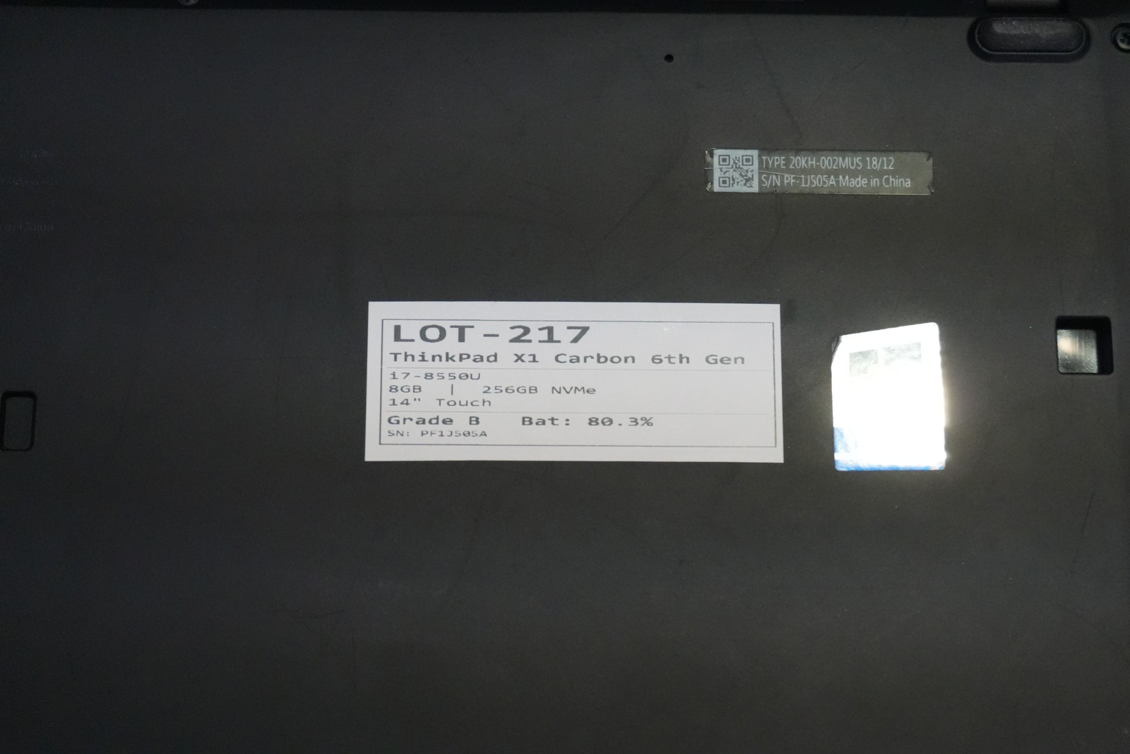Lenovo ThinkPad X1 Carbon 6th i7-8550U 8GB 256GB FHD Touch *Screen Scuffs* READ