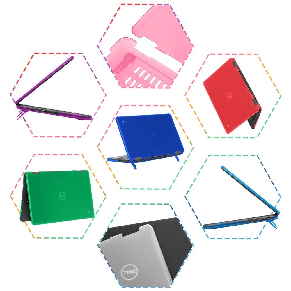 11.6″ Dell Chromebook 3100/3110 Clamshell Case – 180° Hinge, Black, Education Us