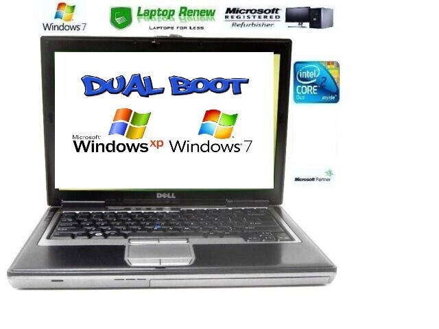 Dell Laptop Dual Boot Windows XP PRO/ 7 Pro 4GB, 256gb SSD,RS232 DB9 Serial Port