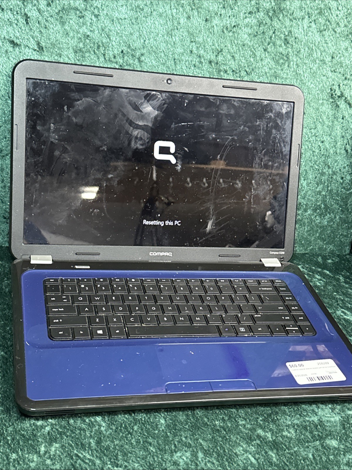 HP COMPAQ CQ58-bf9WM (PARTS) WONT RESET
