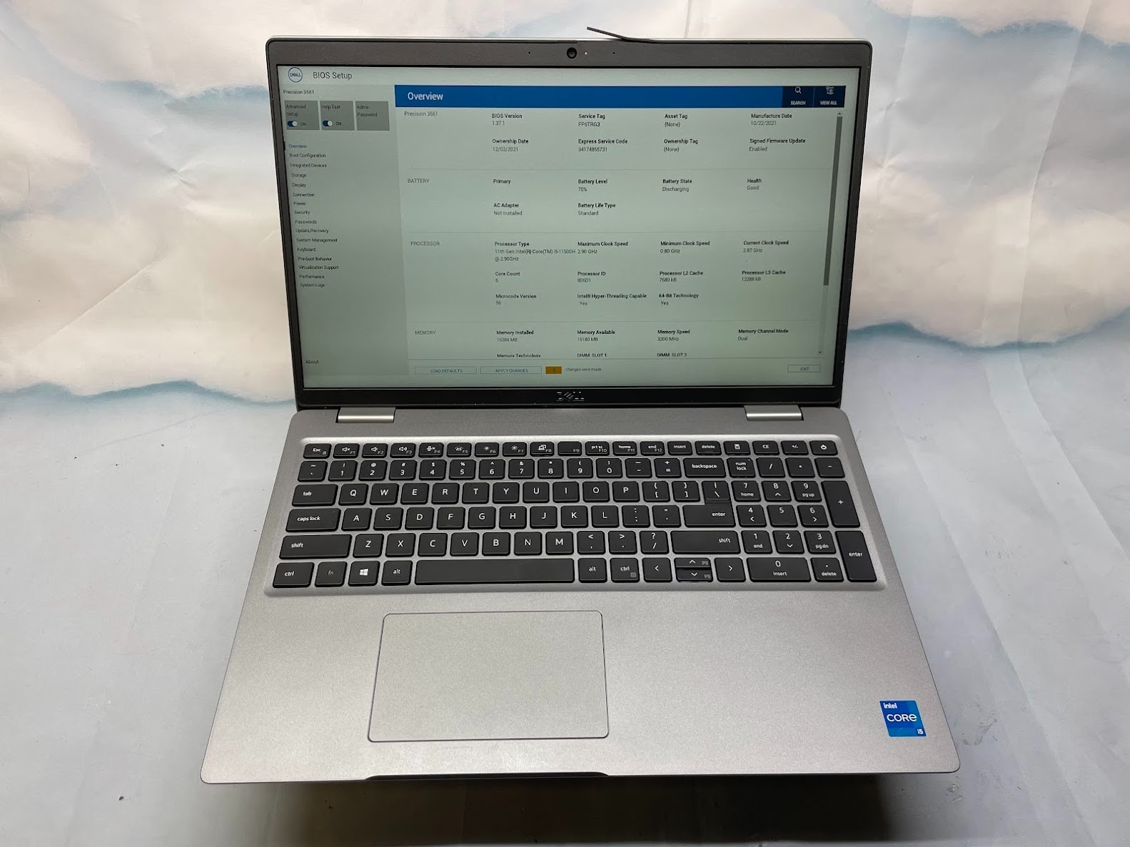 Dell Precision 3561 | i5 11400H | 16GB | Nvidia T600 4GB GPU | NO AC | NO DRIVE