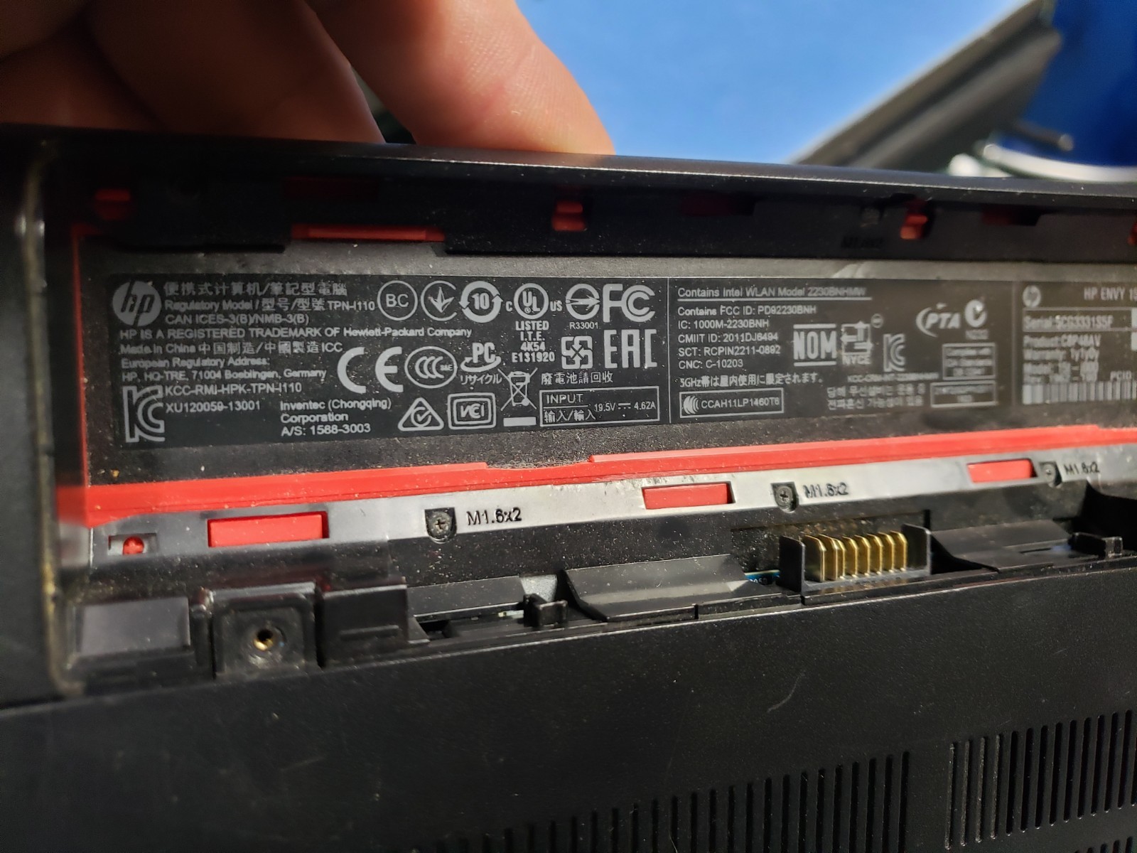 HP Envy 15t-j000 for parts only damaged laptop specs unknown