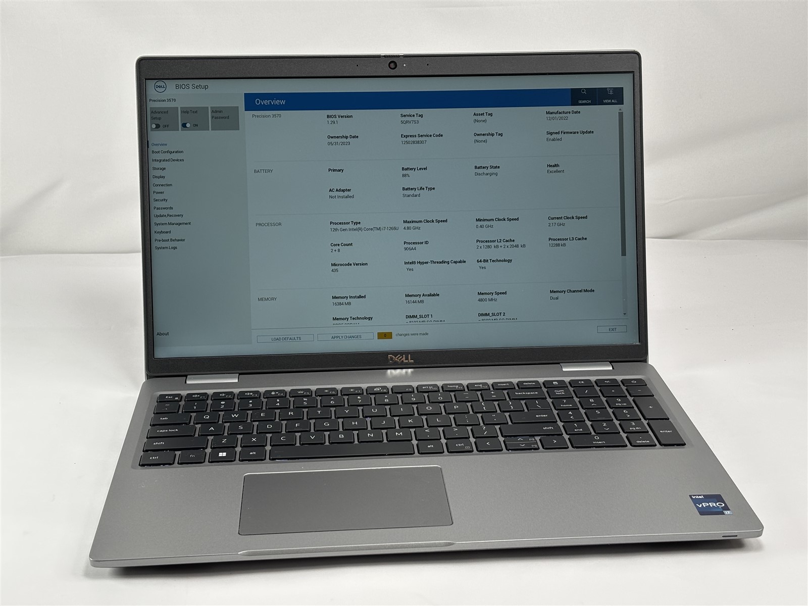 Dell Precision 3570 2022 15.6″ i7-1265U 1.8GHz 16GB 512GB SSD T550