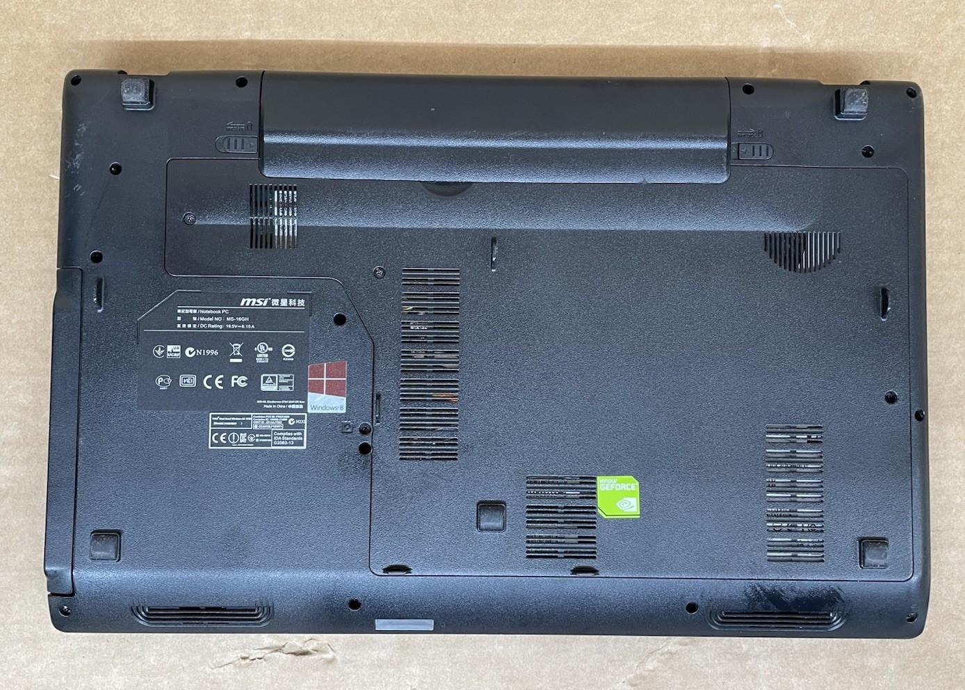 MSI MS-16GH Laptop, Intel Core i7-47210HQ, 12GB RAM, 250GB SSD, Windows 10