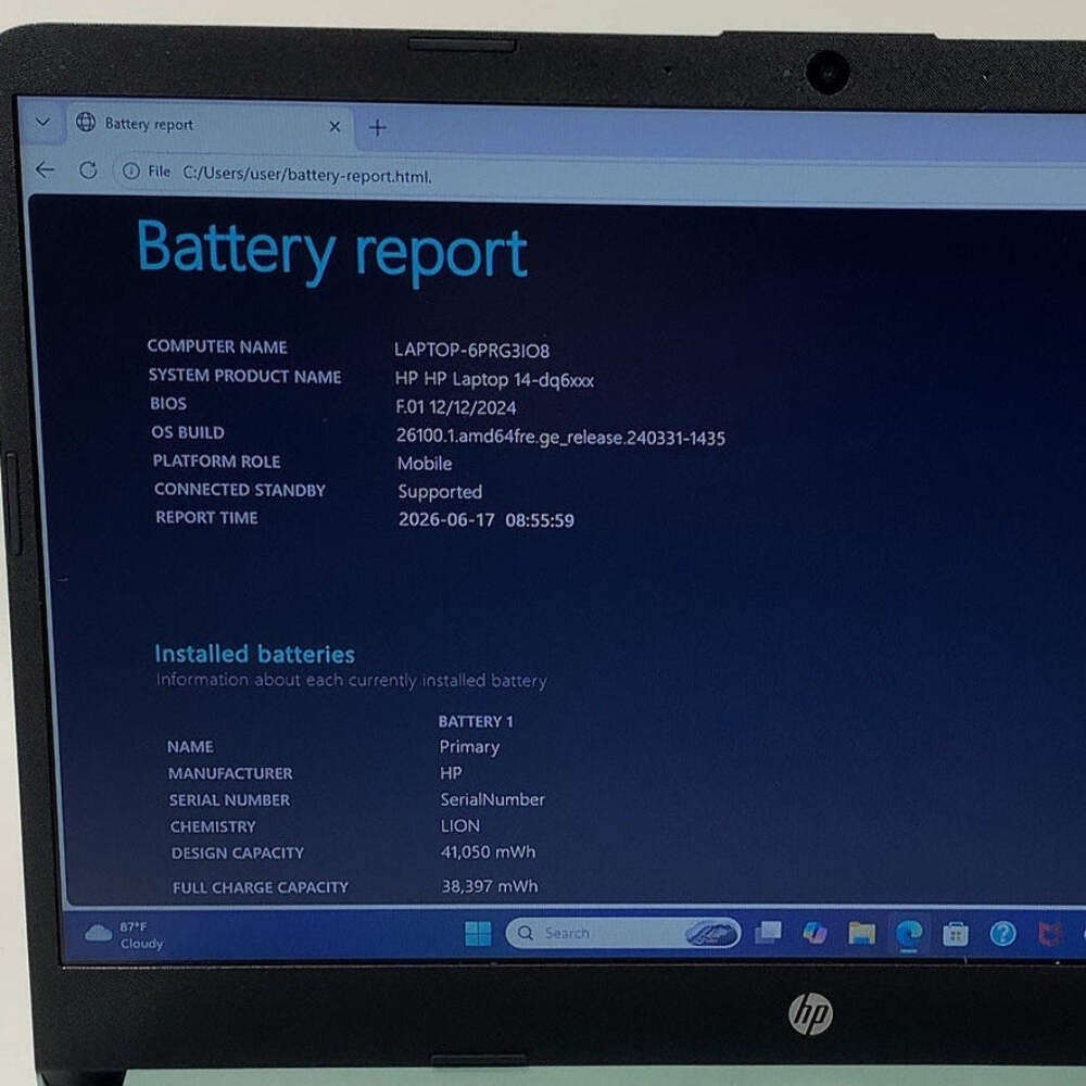 HP NoteBook 14-DQ6013DX N150 4GB RAM 128GB