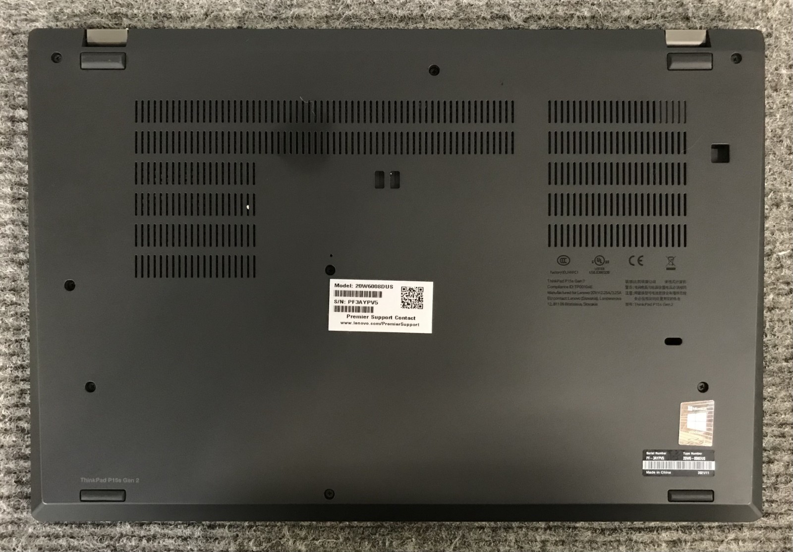 Lenovo ThinkPad P15s Gen 2i 15.6″ Laptop i5-1145G7 16GB RAM 512GB NVMe