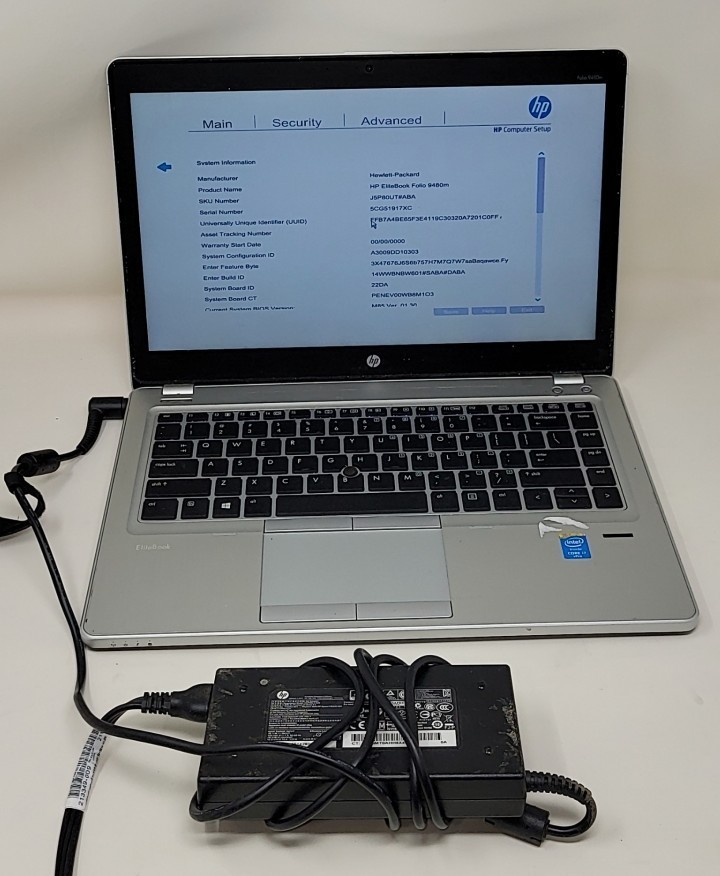 HP ELITEBOOK FOLIO 9480M J5P80UT-ABA Laptop Intel I7-4600U 8GB 256GB SEE NOTES