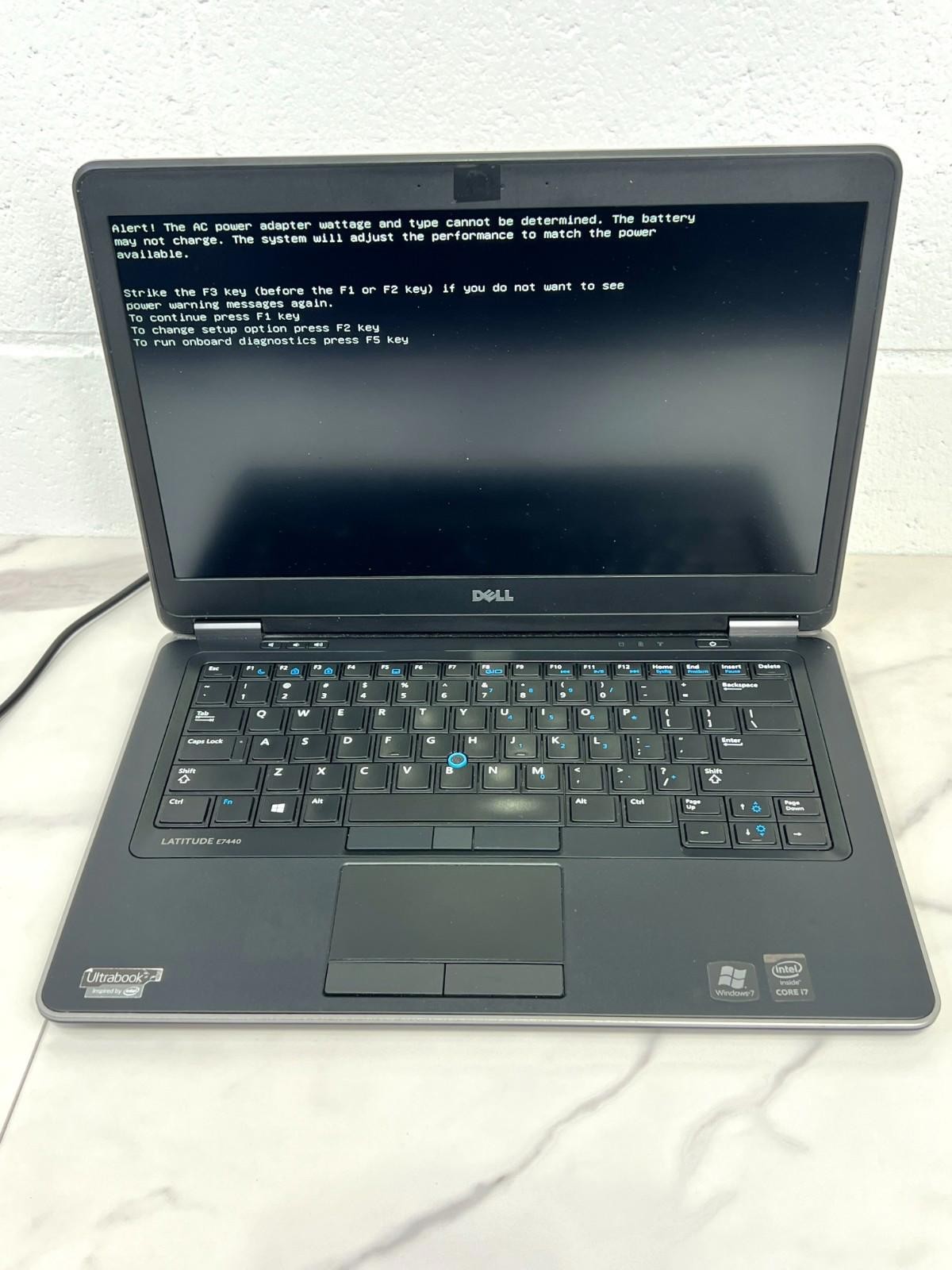 Dell Latitude E7440 14″ Laptop Intel Core i7-4600U 2.1GHz 16GB RAM No HD, OS