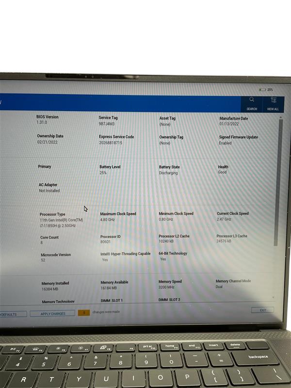 DELL PRECISION 5560 15.6″ i7 2.5GHz 16GB RAM 1TB SSD – Grade D