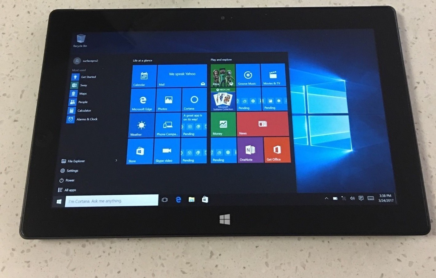 Microsoft Surface PRO 1 i5-3317U 128GB 4GB RAM 10.6″Wins 10 Pro Tablet#CM02