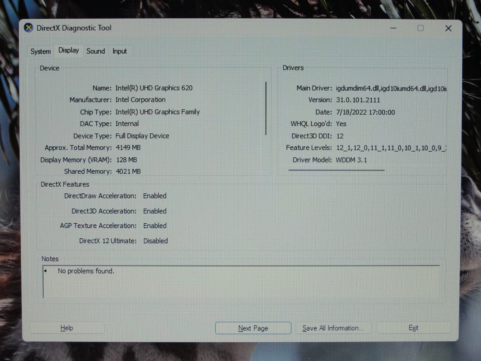 Lenovo ThinkPad X280 Intel i5-8250U 1.6GHz 8GB RAM 256GB SSD Win 11Pro+Charger