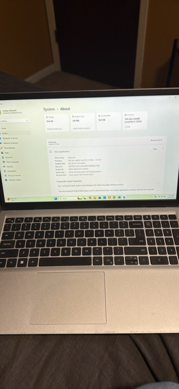 Dell Inspiron 3530 Laptop 15.6″ FHD Intel Core i7-1355U 16GB RAM 1TB SSD Good