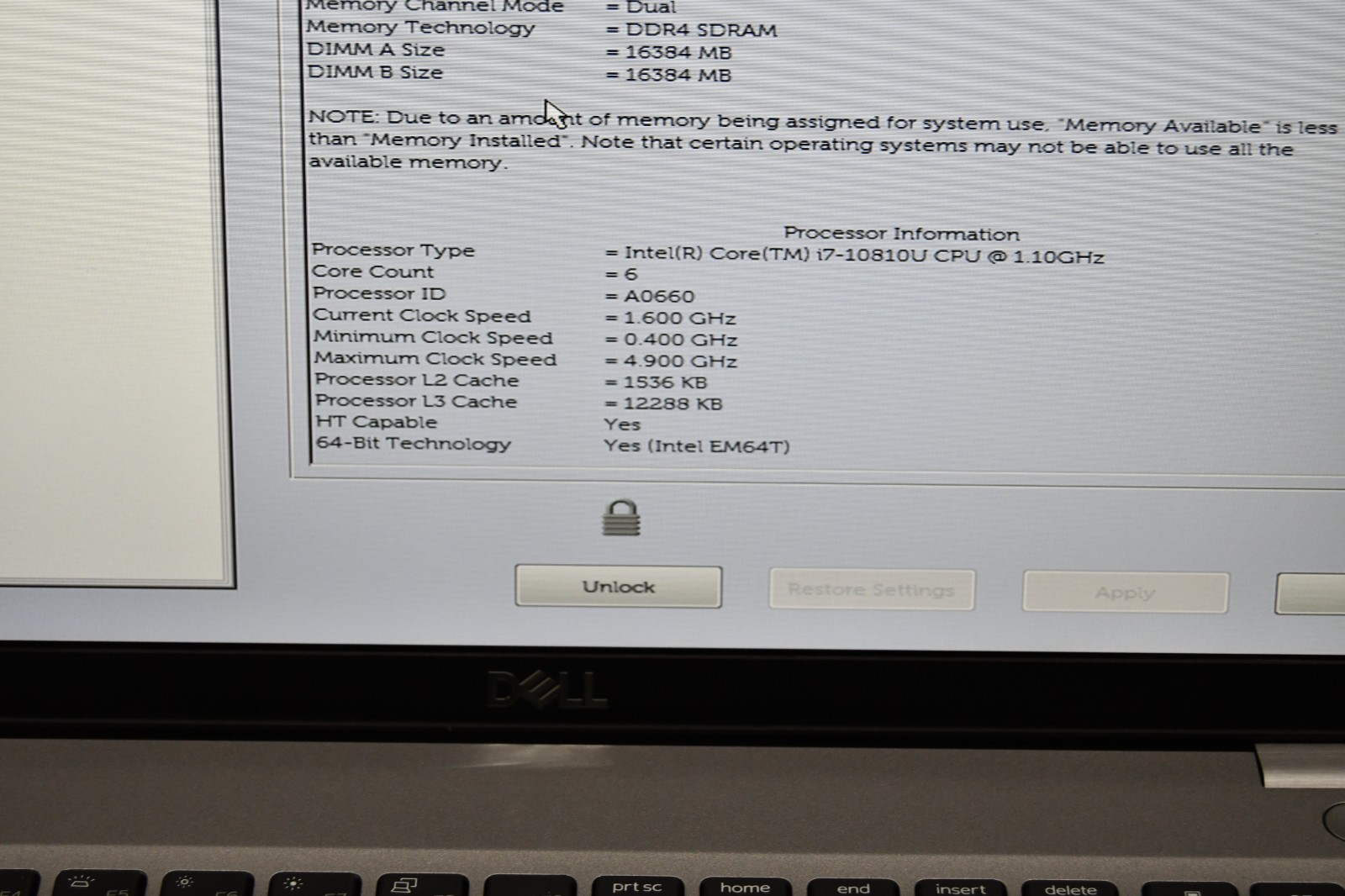 ^ Dell Latitude 5510 15.6″ i7-10810U @ 1.10 GHz 32 GB Ram 512GB SSD BIOS Locked