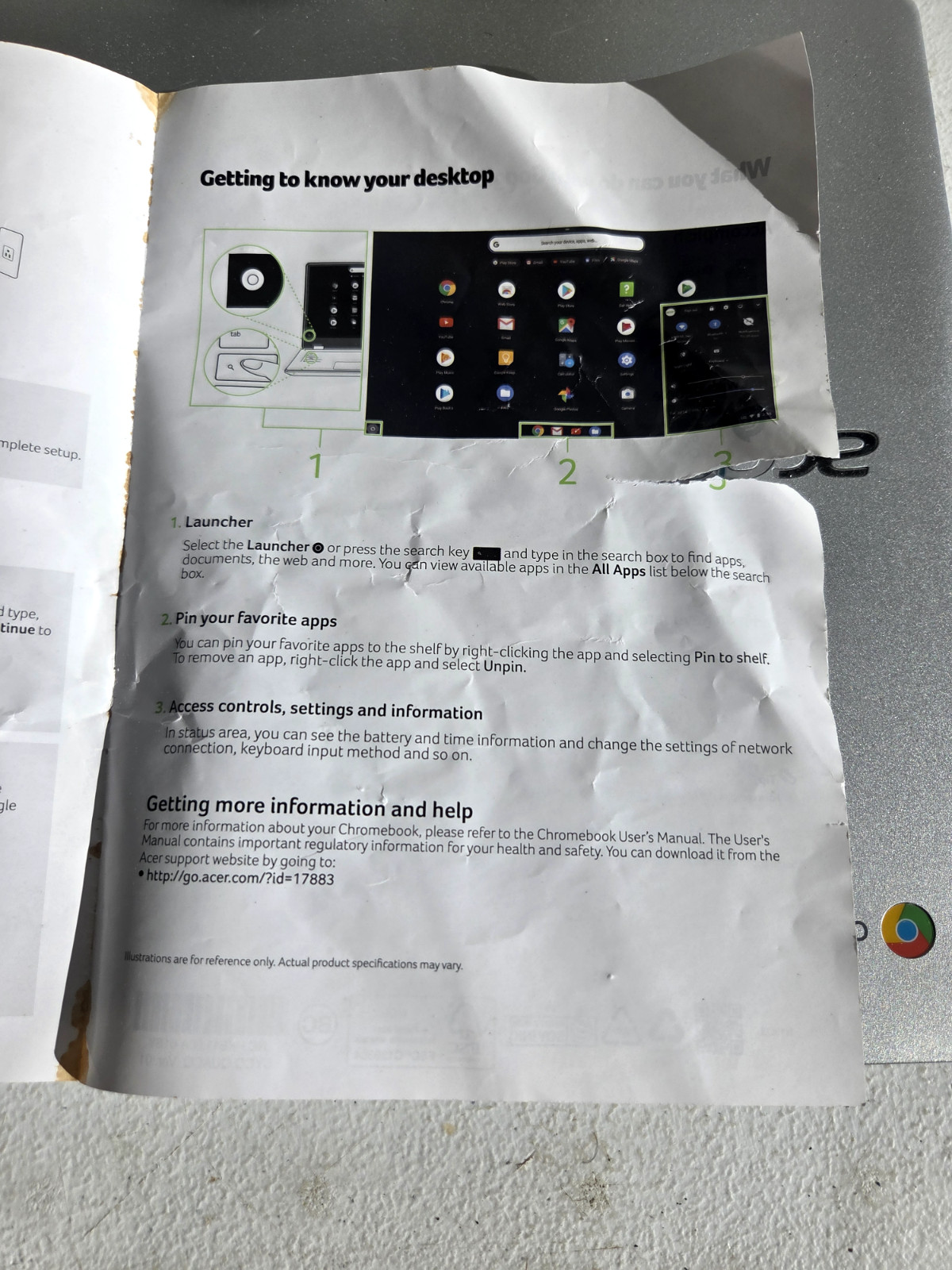 Acer Chromebook 315. Laptop. In Excellent condition. Gray color.