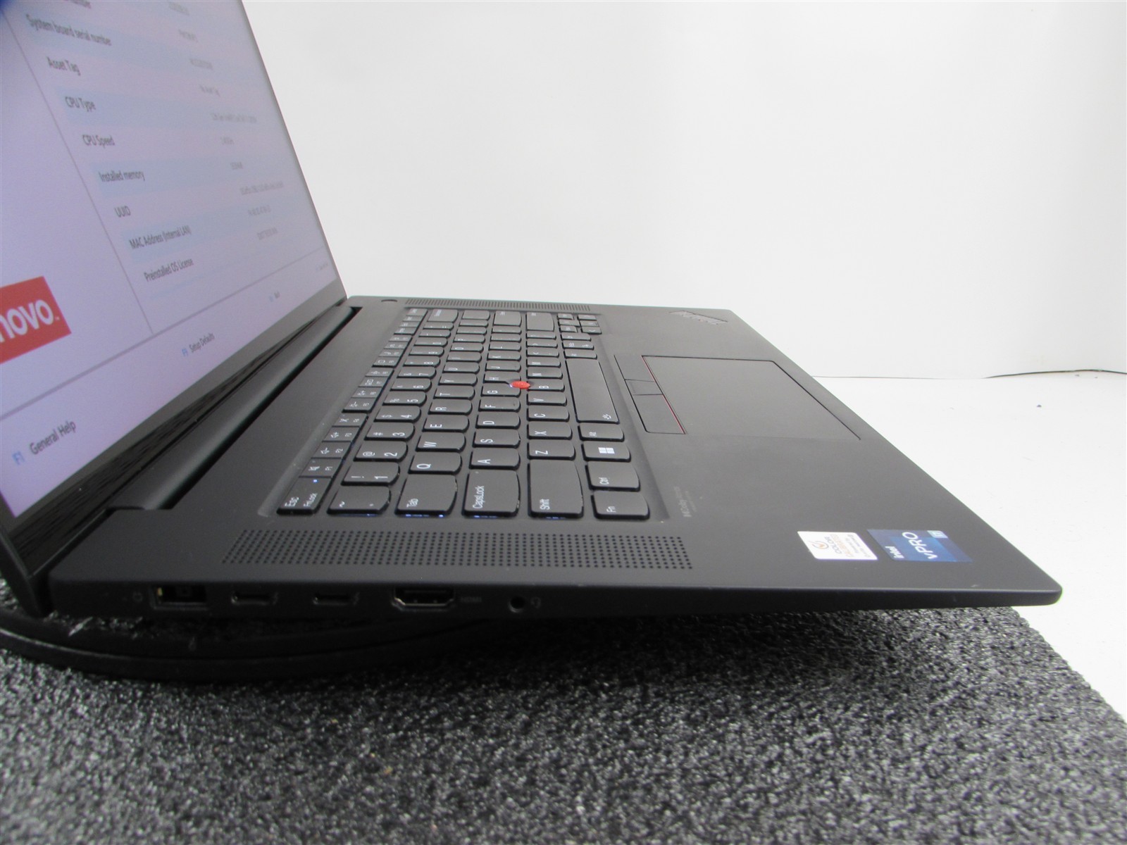 LENOVO THINKPAD P1 (GEN 5) 4K TOUCH I7-12800H 512GB 16GB RAM RTX A1000 WIN 11