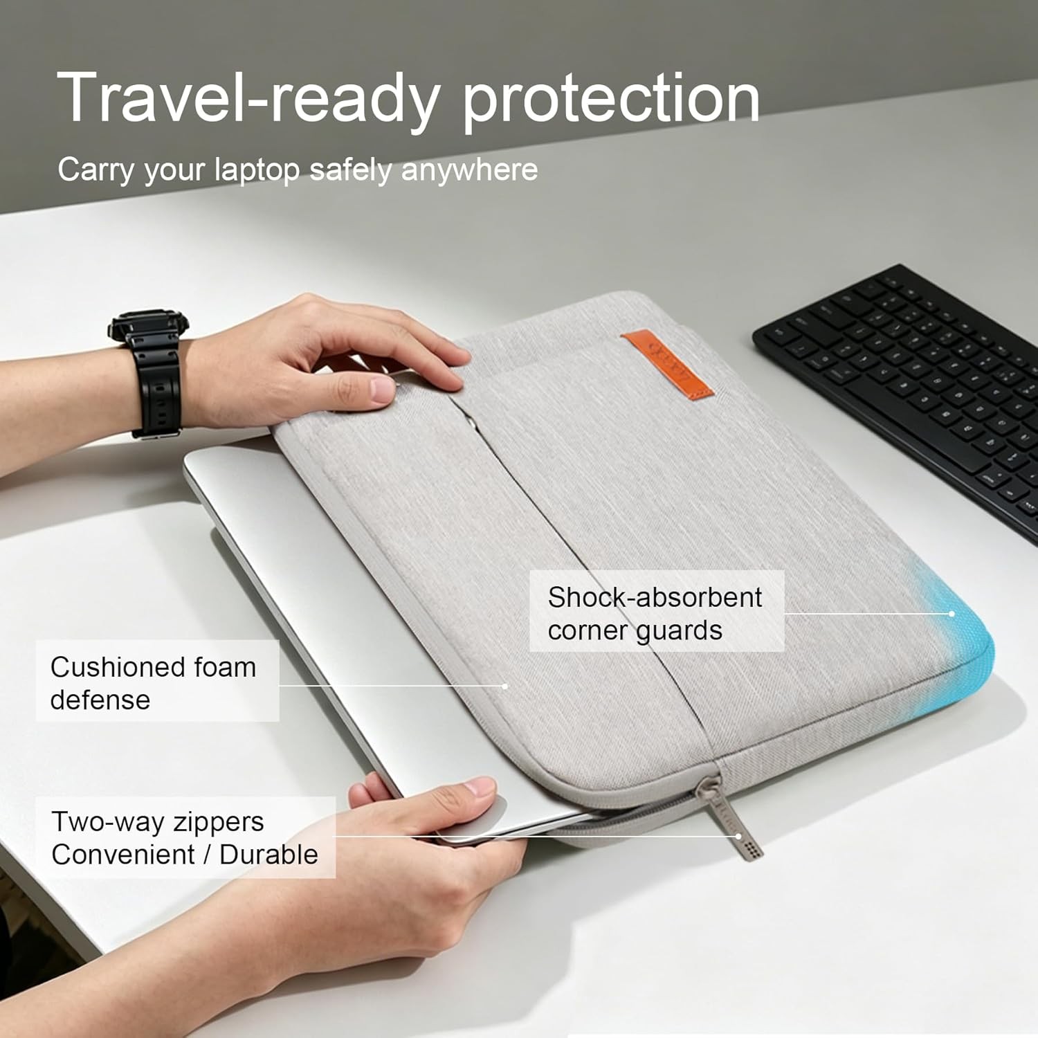 14 Inch Laptop Sleeve Case Computer Bag for HP Stream 14, Dell Inspiron 14, Leno