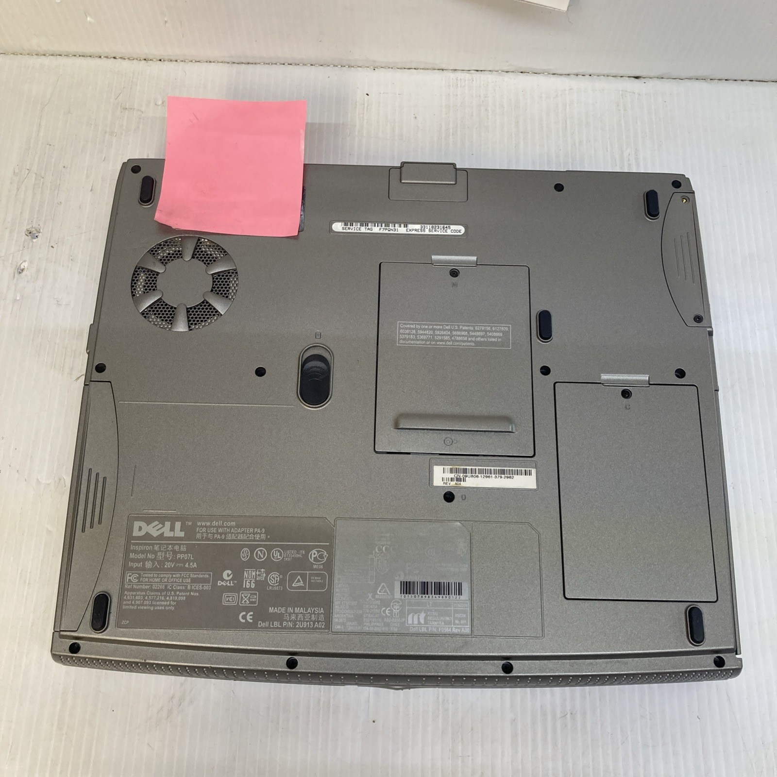DELL INSPIRON 5100 INTEL PENTIUM 4 512MB RAM 2.40GHz no HDD boot to BIOS