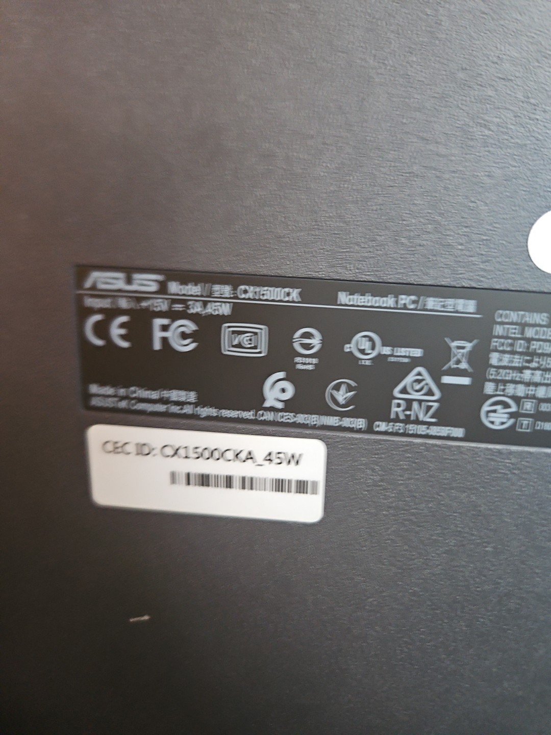 ASUS CX1500CKA-SS48F 15.6″ FHD Celeron N4500 1.1GHz Intel UHD Graphics 4GB RAM