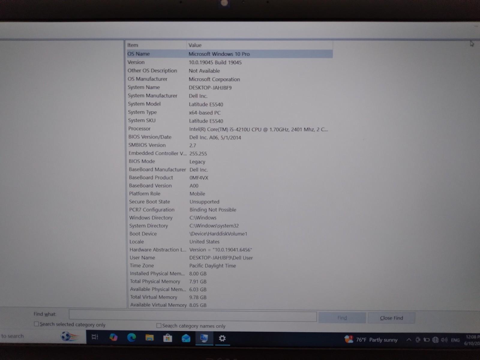 Dell Latitude E5540 15.6″ Laptop i5-4310U @ 1.7GHz, 8GB RAM, 250GB HDD, W10Pro