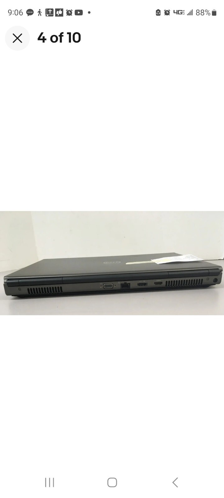 Dell Precision M4700 Used For Parts/Repair i7-3740QM 3.70 GHz 16GB 15.6 No Ram