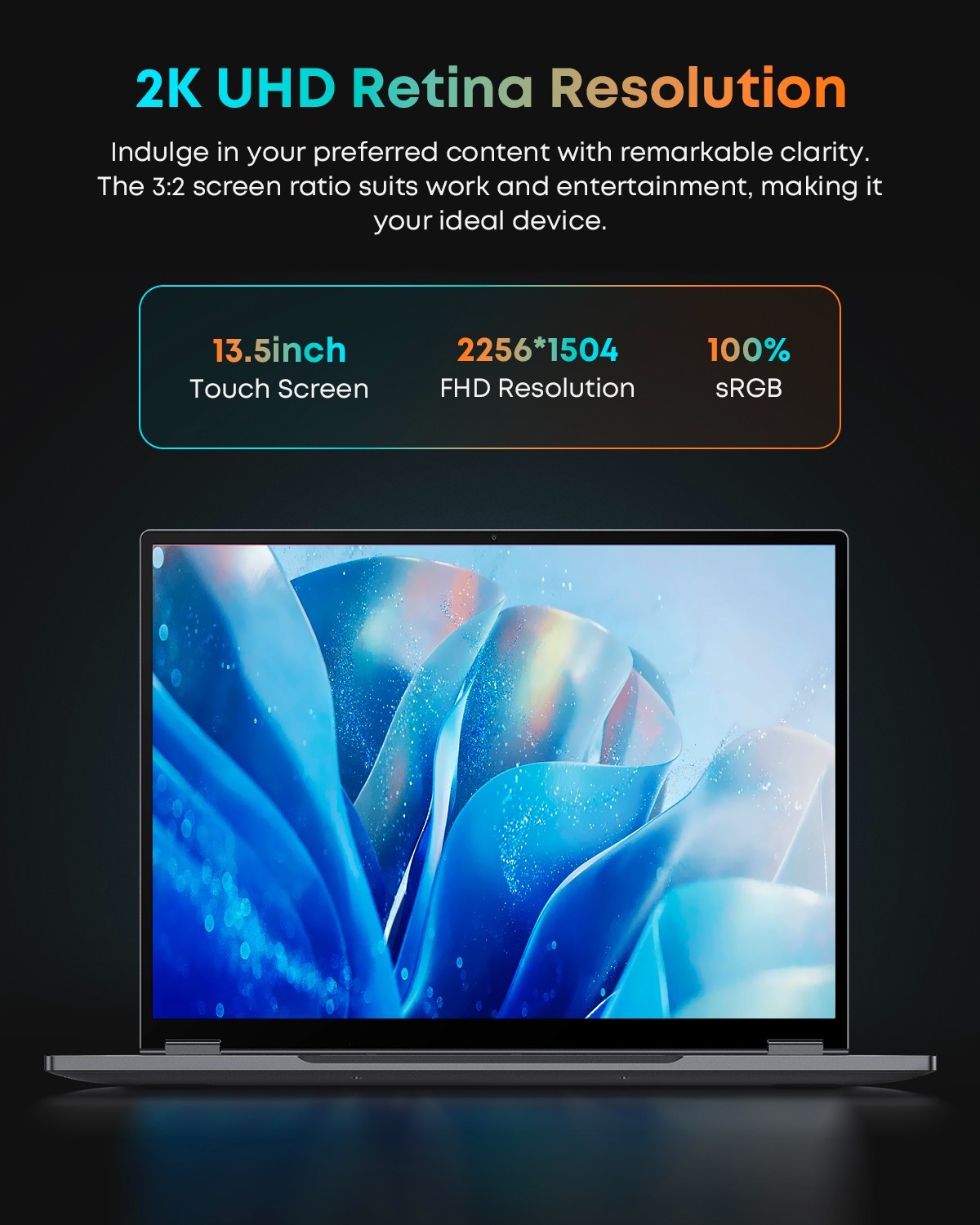 CHUWI FreeBook 13.5″ Touch Laptop Intel N100 12GB LPDDR5 512GB SSD Windows 11