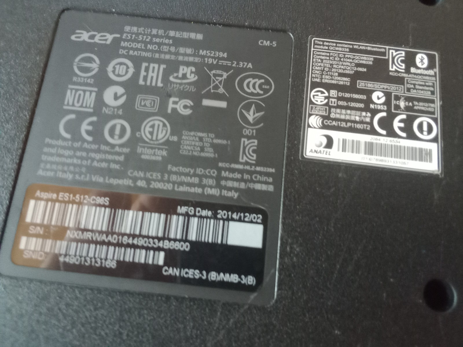 Acer Aspire E 15 Laptop. HDMI. 4GB RAM. 500GB HD. Windows 10. Intel Celeron.