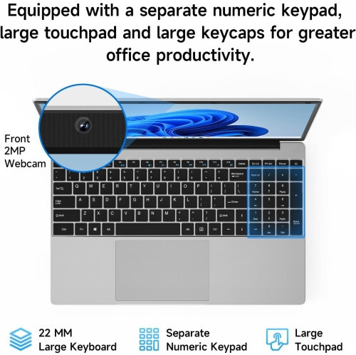 Jumper EZbook S7Hi 15.6in Laptop w/ FHD IPS Display Windows 11 for Office School
