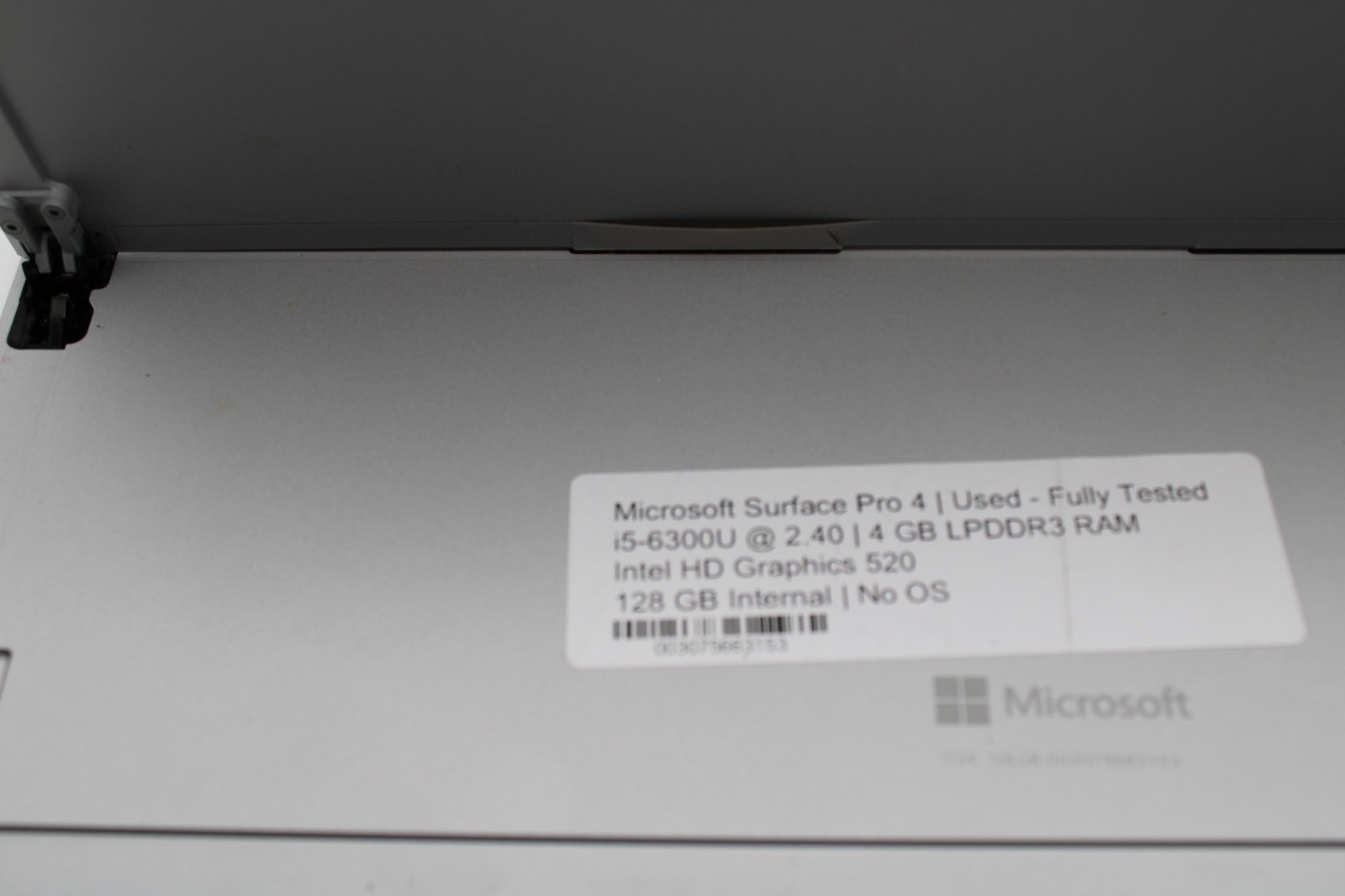 Microsoft Surface Pro 4 1724 i5-6300U @ 2.4 GHz 4GB RAM 128GB SSD No OS