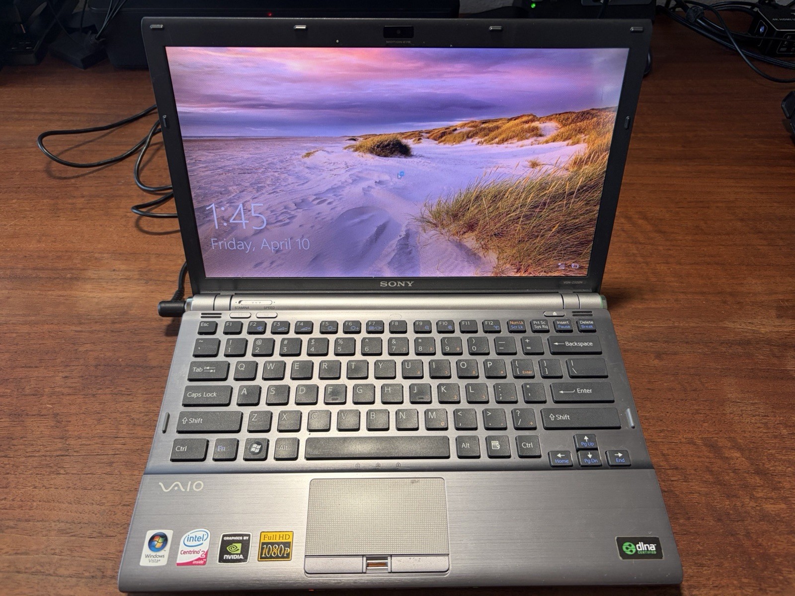 Sony VAIO VGN-Z520N/B 13.1in Core 2 Duo P8400 6GB 128GB SSD Win10