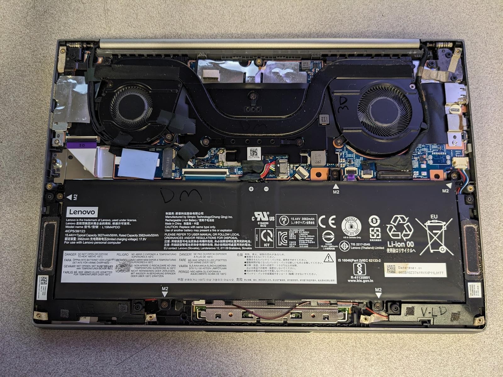 LENOVO THINKBOOK 13S G2 i5-1135G7 @ 2.40GHz, 16GB RAM, NO HDD/OS – (FOR PARTS)