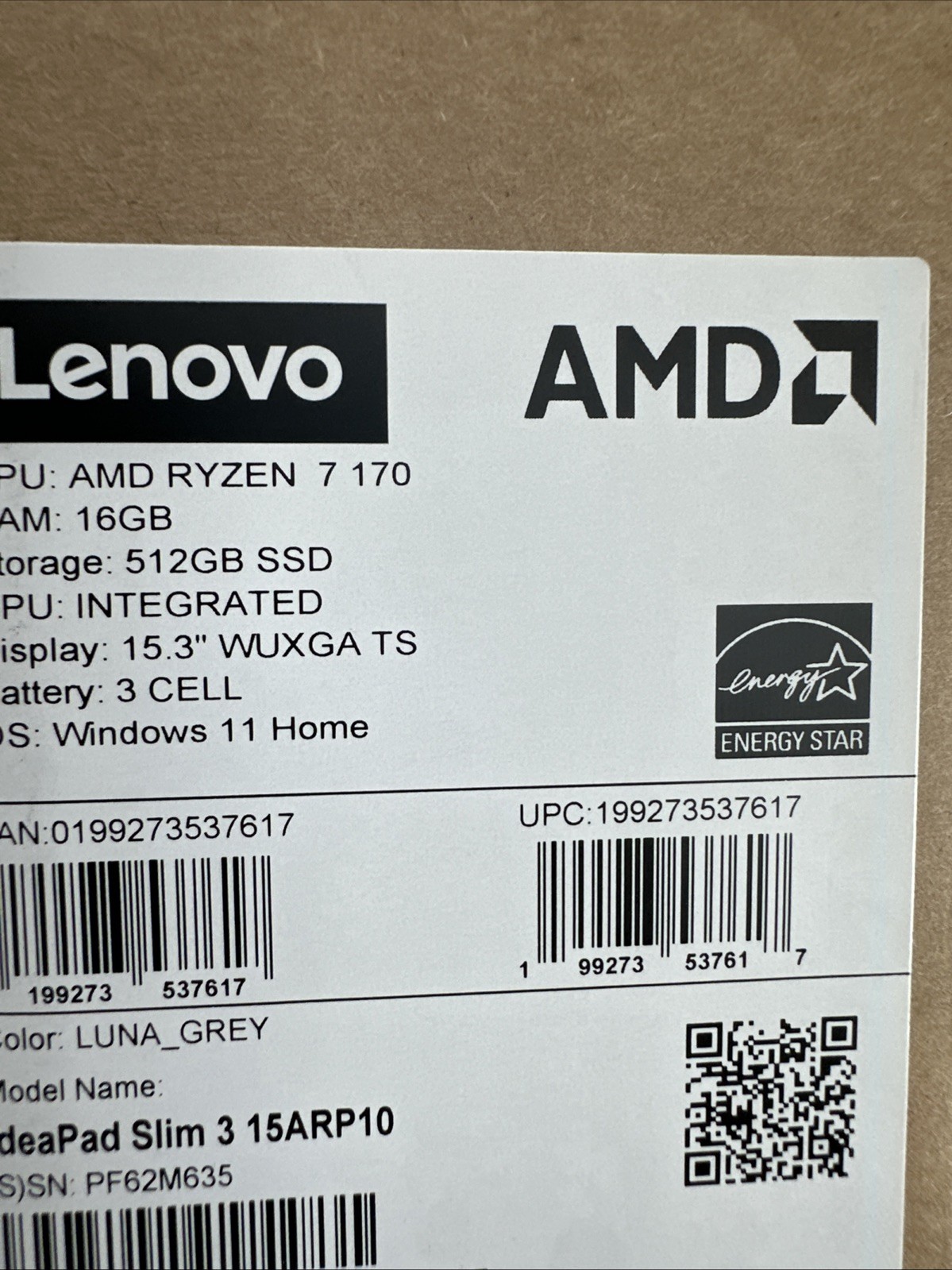 Lenovo IdeaPad Slim 3 Laptop 16GB Memory 512gb SSD Luna Grey