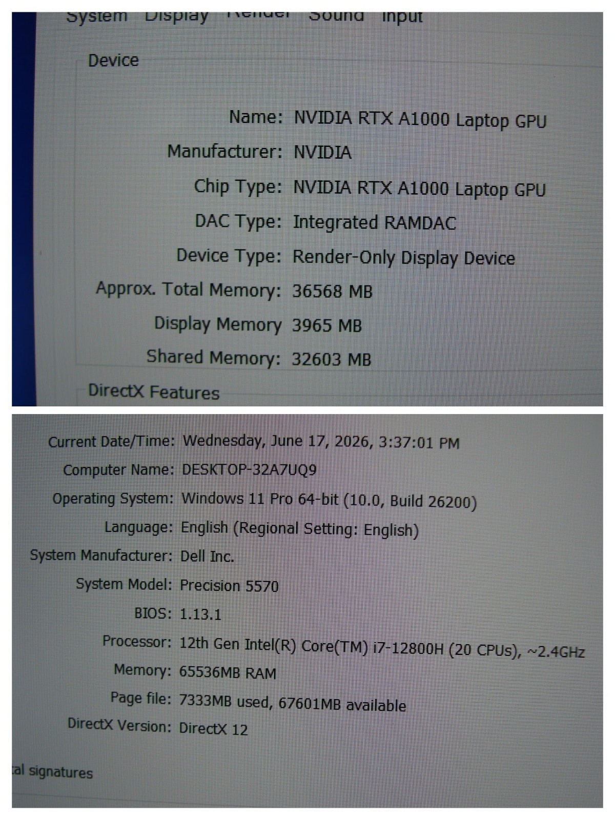 Dell Precision 5570 15.6″FHD+ core i7-12800H 2.4GHz 64Gb 512GB RTX A1000 Win11P