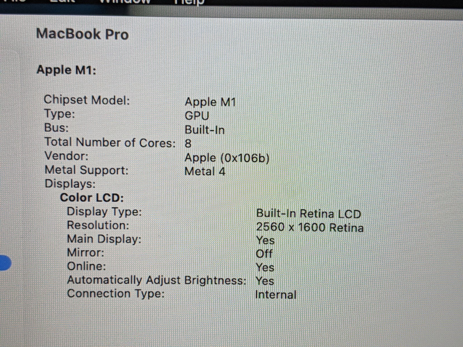 Apple MacBook Pro (2020) 13.3″ A2338 M1 8CPU/8GPU 3.2GHz 16GB 1TB OS Tahoe +PA