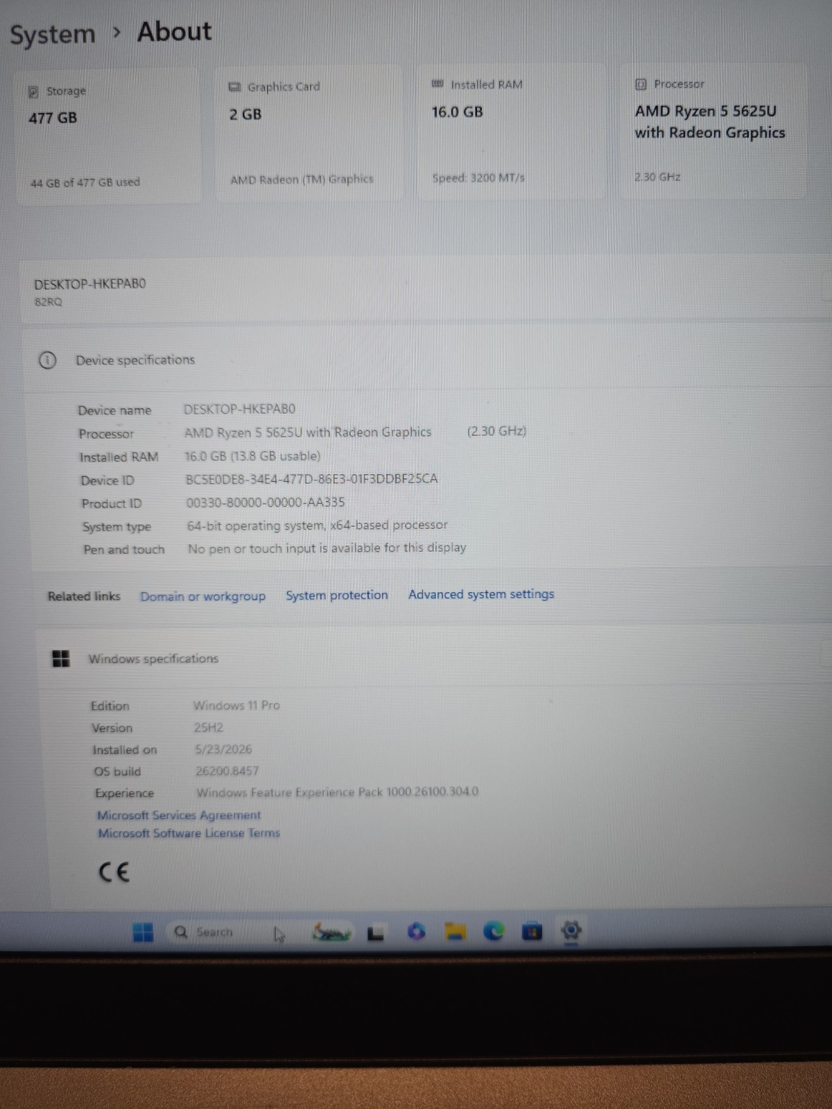 Lenovo IdeaPad 3 17ABA7 | Ryzen 5 5625U 16GB RAM 512GB NVMe SSD | FHD Touch ID