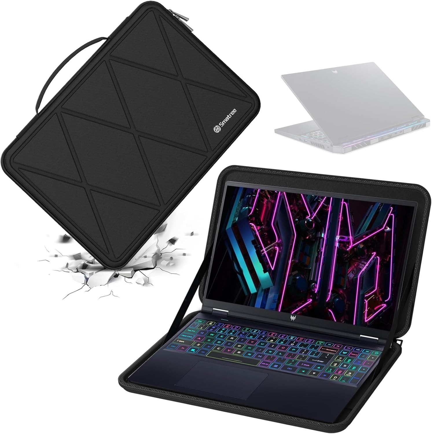 Hard EVA Case for 16 inch Acer Nitro 16/Predator Helios 16, Protective Sleeve