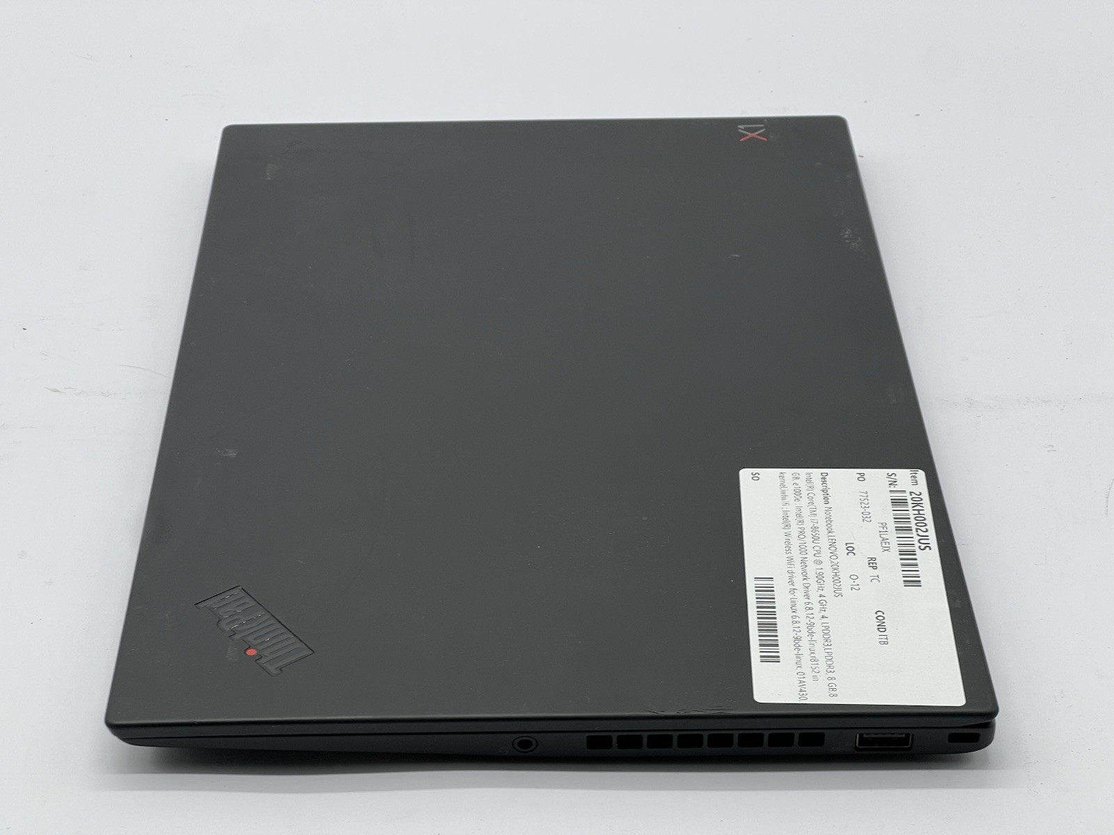 Lenovo ThinkPad X1 Carbon 6th, i7-8650U, @ 1.90GHz, 16GB RAM-No HDD/OS/Charger