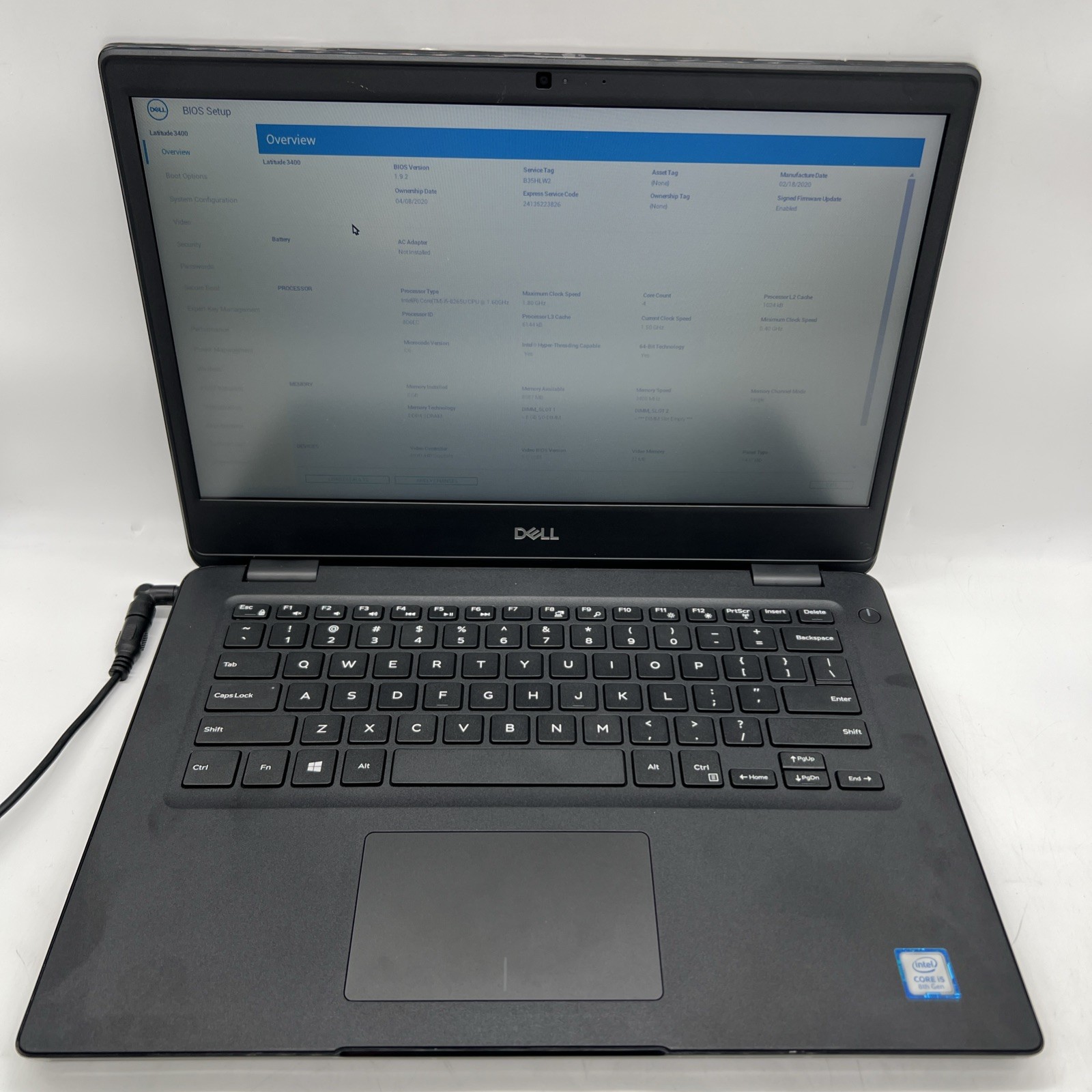 Dell Latitude 3400 Intel i5-8265U 1.6GHz 8GB RAM No Drive No OS