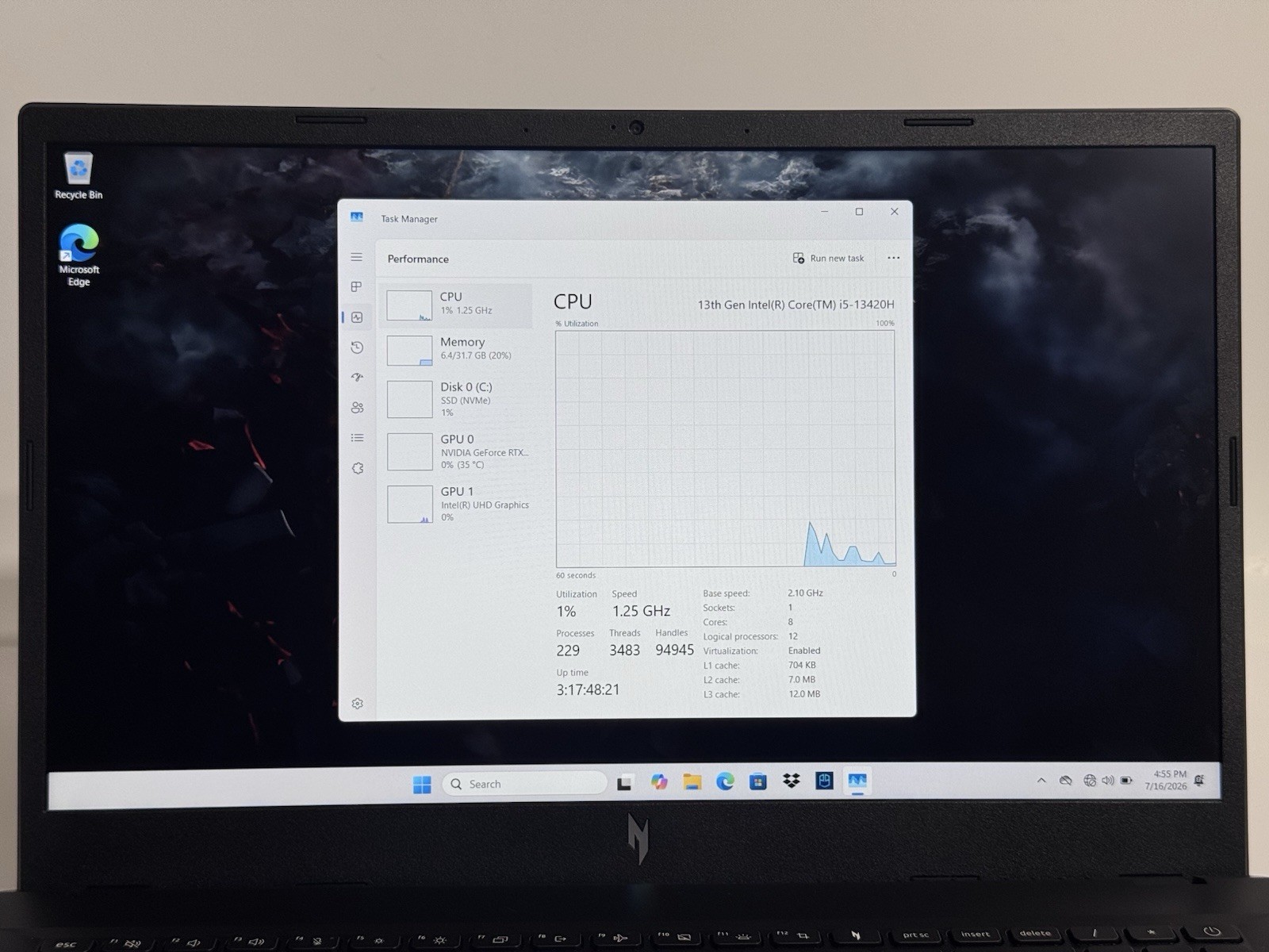 Acer Nitro V 15 ANV15-52 15.6″ 144Hz i5-13420H 2.1GHz 32GB DDR5 512GB RTX 4050
