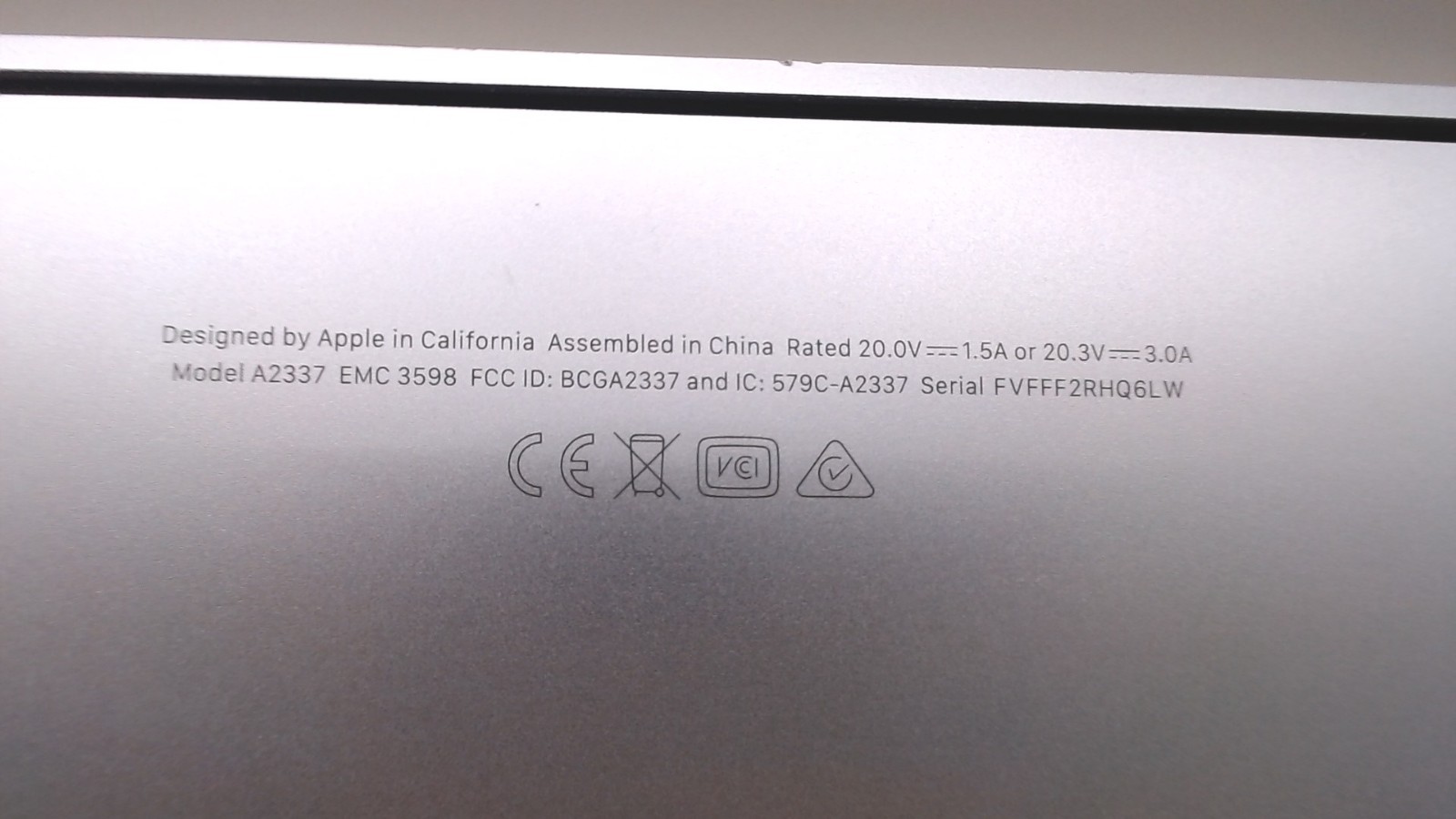 MACBOOK AIR 13″ 2020 | A2337 | APPLE M1 | 16GB RAM | 256GB SSD (CJL007796)