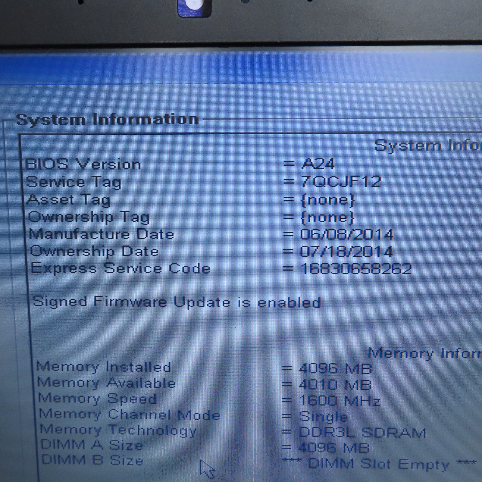Dell Latitude E5540 Laptop Intel Core i3 1.70GHz 2 Cores 4GB DDR3L SDRAM