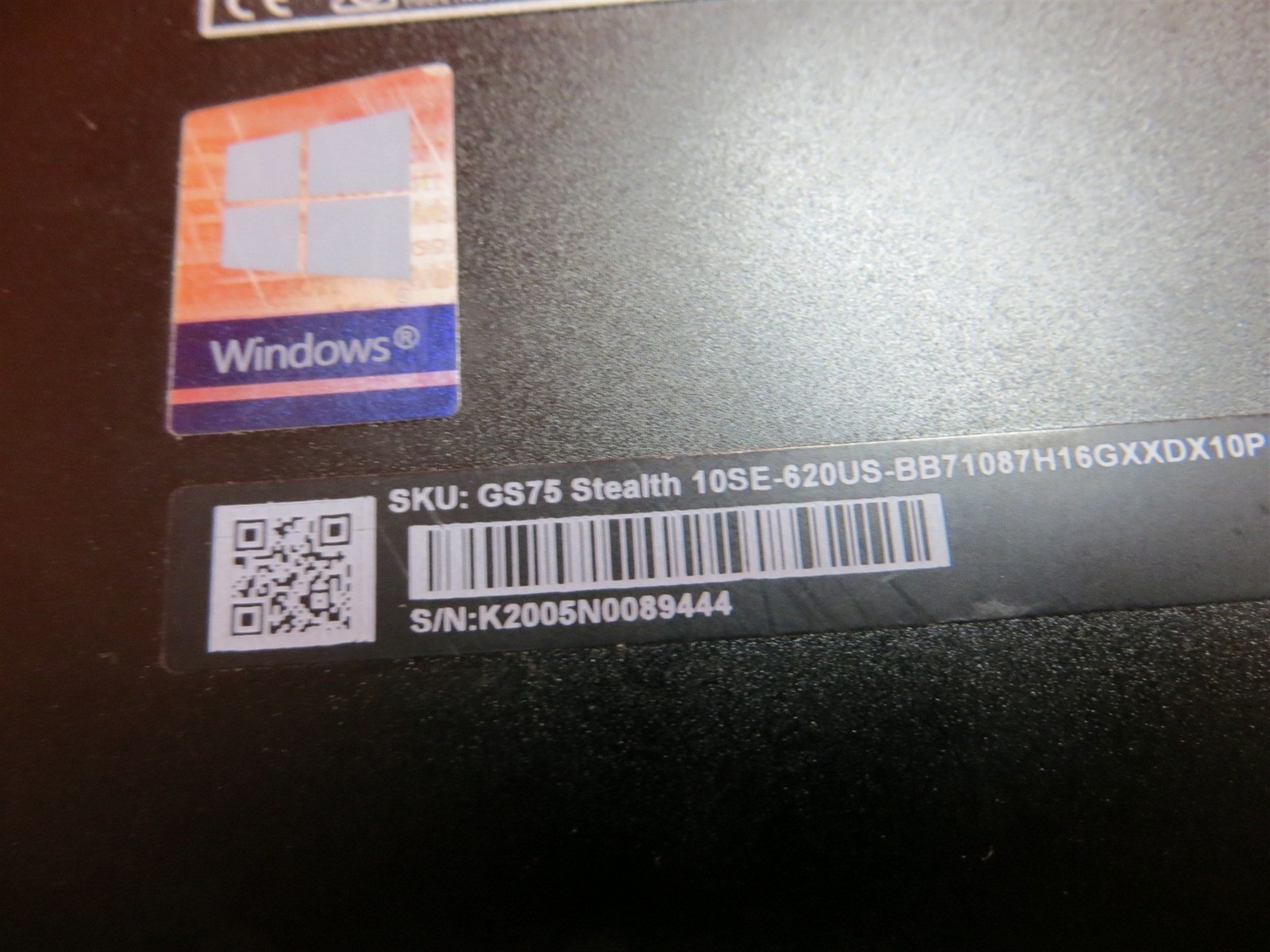 Liquid Residue MSI GS75 Stealth Laptop Intel i7-10875H 2.3GH 16GB 512GB RTX 2060
