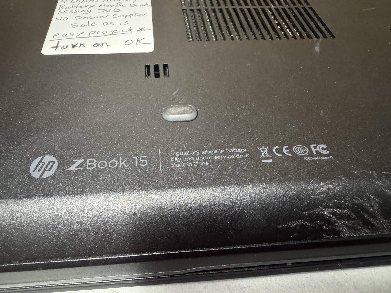HP ZBook 15 i7-4800MQ 24GB RAM NO HDD SSD | Boots | Parts Repair