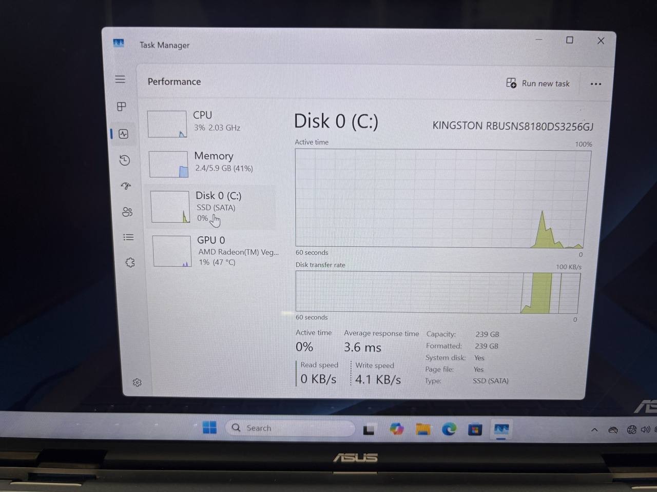ASUS Q406D 14” Touch 2-in-1 Laptop Ryzen 5 3500U 8GB 256GB SSD As Is Read PH9