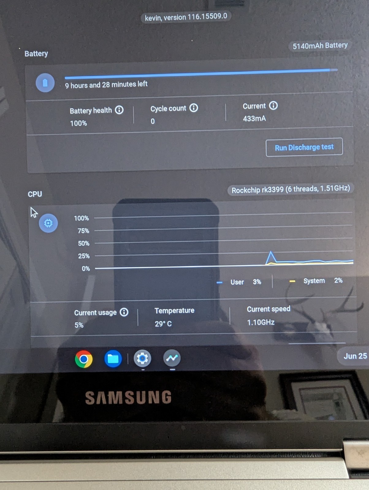 SAMSUNG Chromebook Plus (513C24-K01) 12.3″ (2400×1600) 2-in-1 with new battery