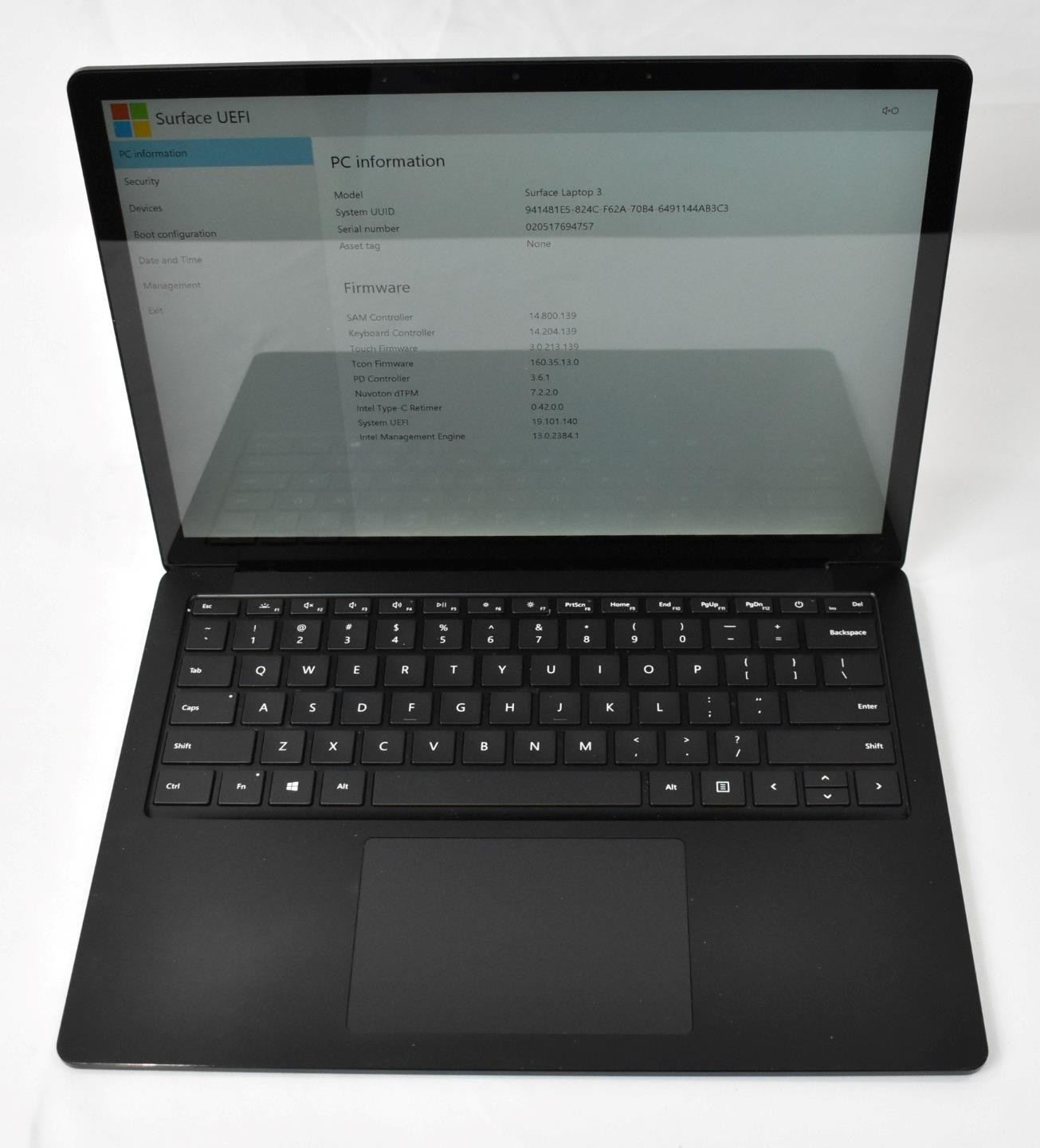Microsoft Surface Laptop 3 i7-1065G7 1.3GHz 16GB 256GB SSD No OS *See Issues*
