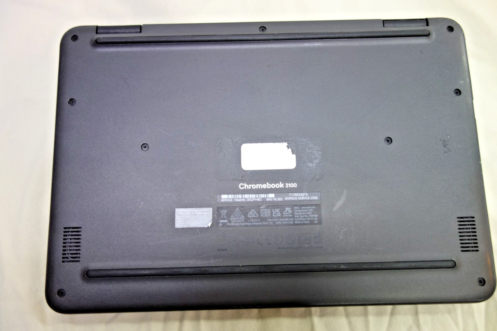 Dell Chromebook 3100 ChromeOS NO Charger USBC